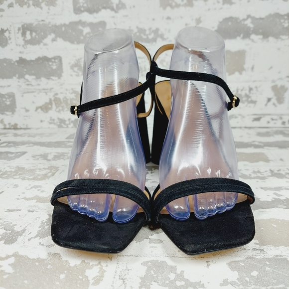 New Sam Edelman Kit Square Toe Slingback Cylindrical Block Heel Sandals X41 - Picture 3 of 12